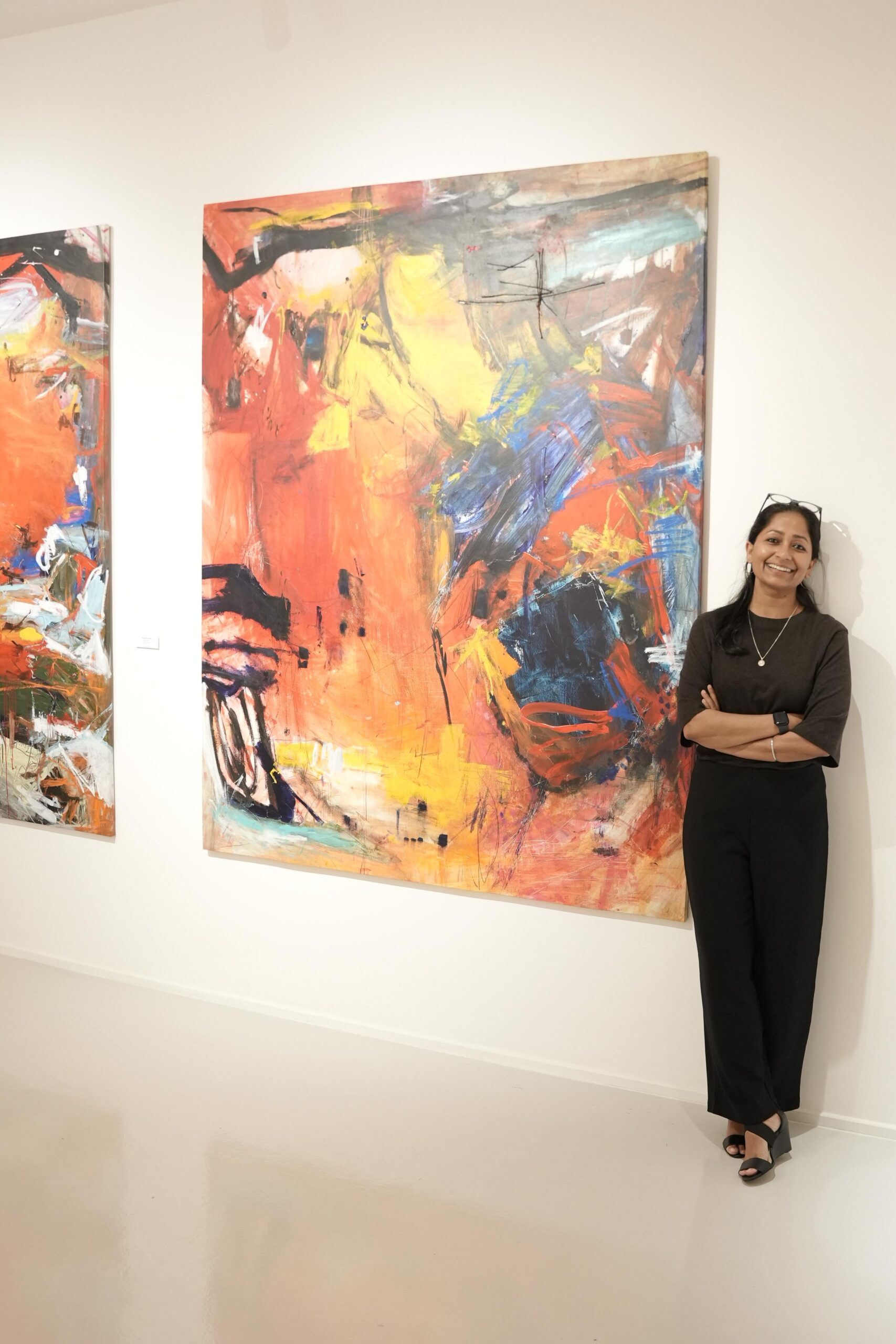 Red Beckoned — abstract painting by Nupur Jha