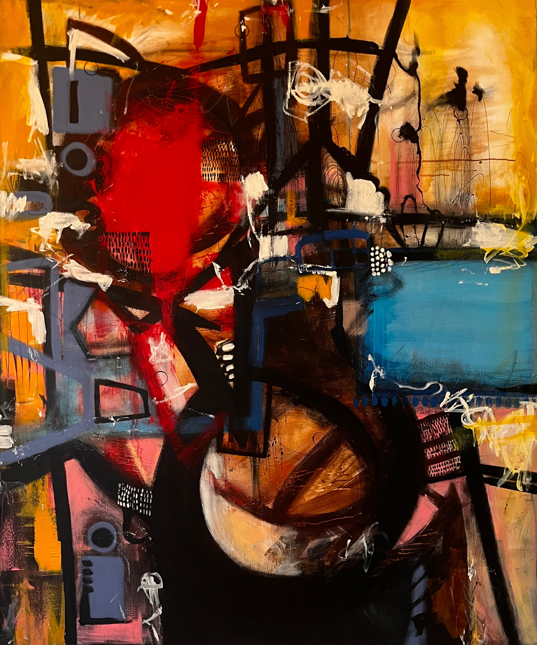 Civilisation - I, 180 x 150 cm · 2024 · Acrylic on Canvas