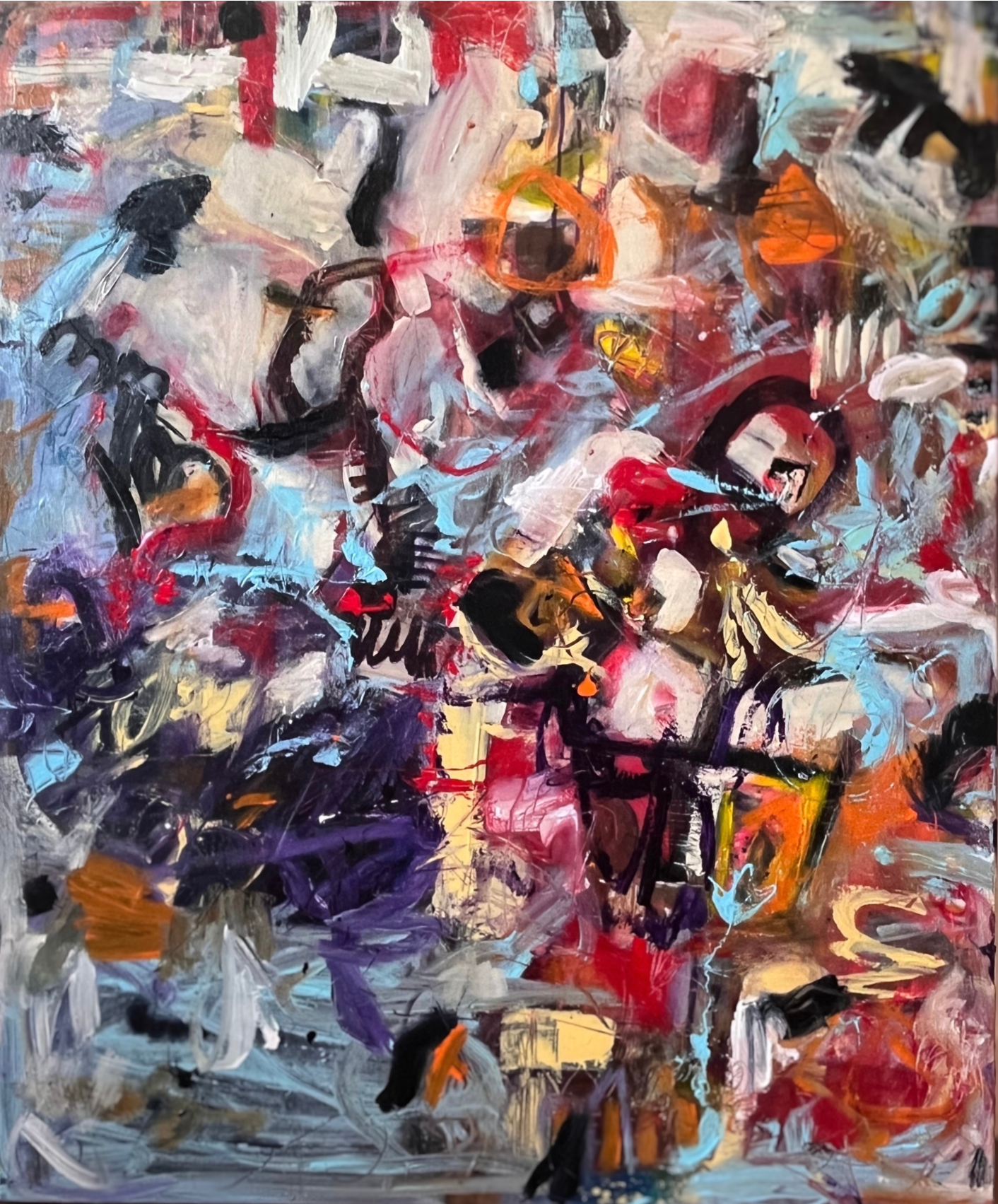 Held Between Gestures, 120 x 104 cm · Acrylic on Canvas