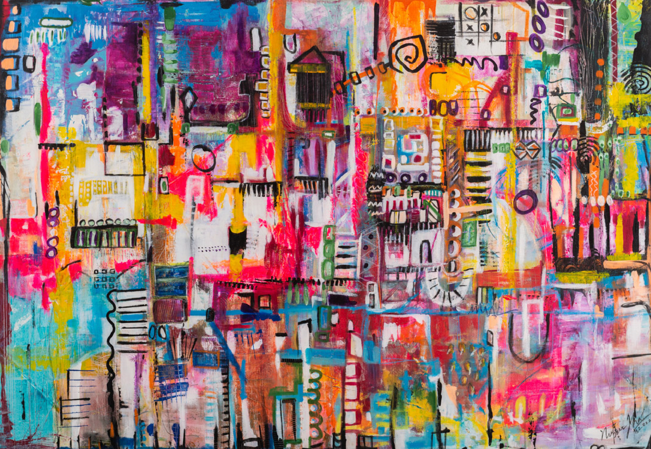Paheli, 215 x 135 cm · Acrylic on Canvas