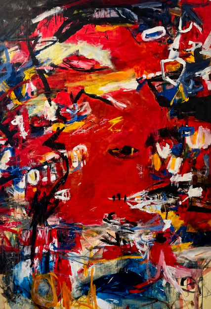 Red in Conversation painting