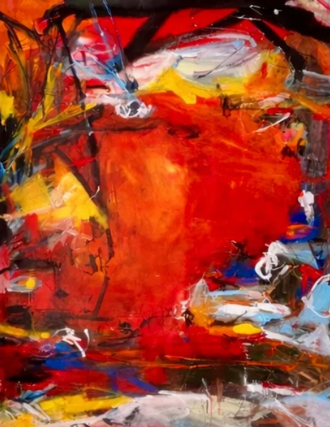 Red Reclaimed painting