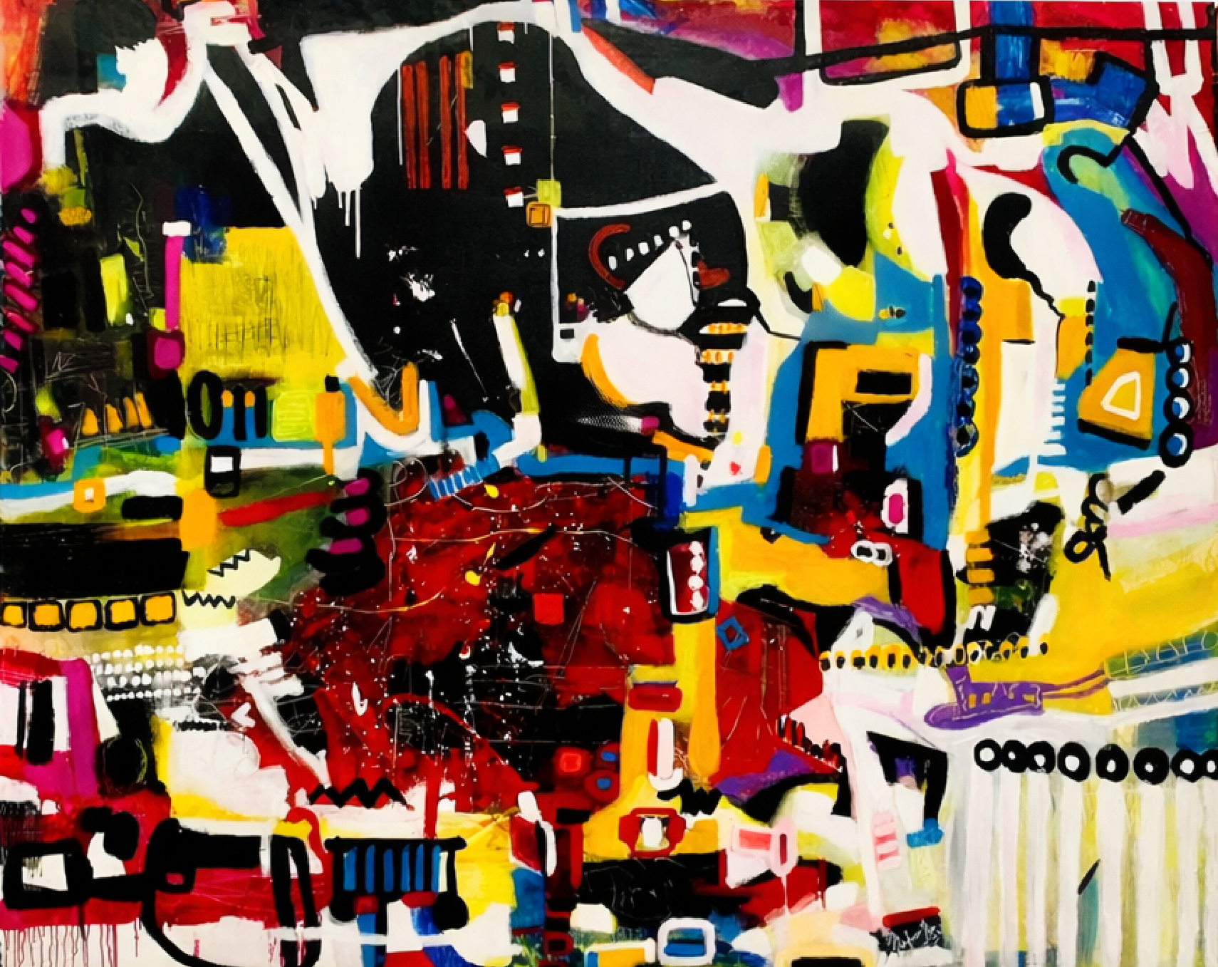 The Colourful Blackboard, 210 x 175 cm · 2022 · Acrylic on Canvas
