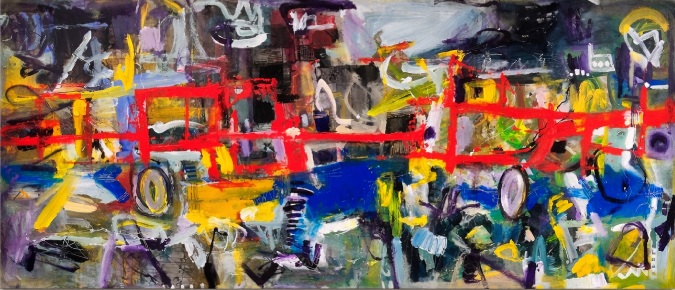 The Colourful Guide, 360 x 150 cm (12 x 5 ft) · Acrylic on Canvas