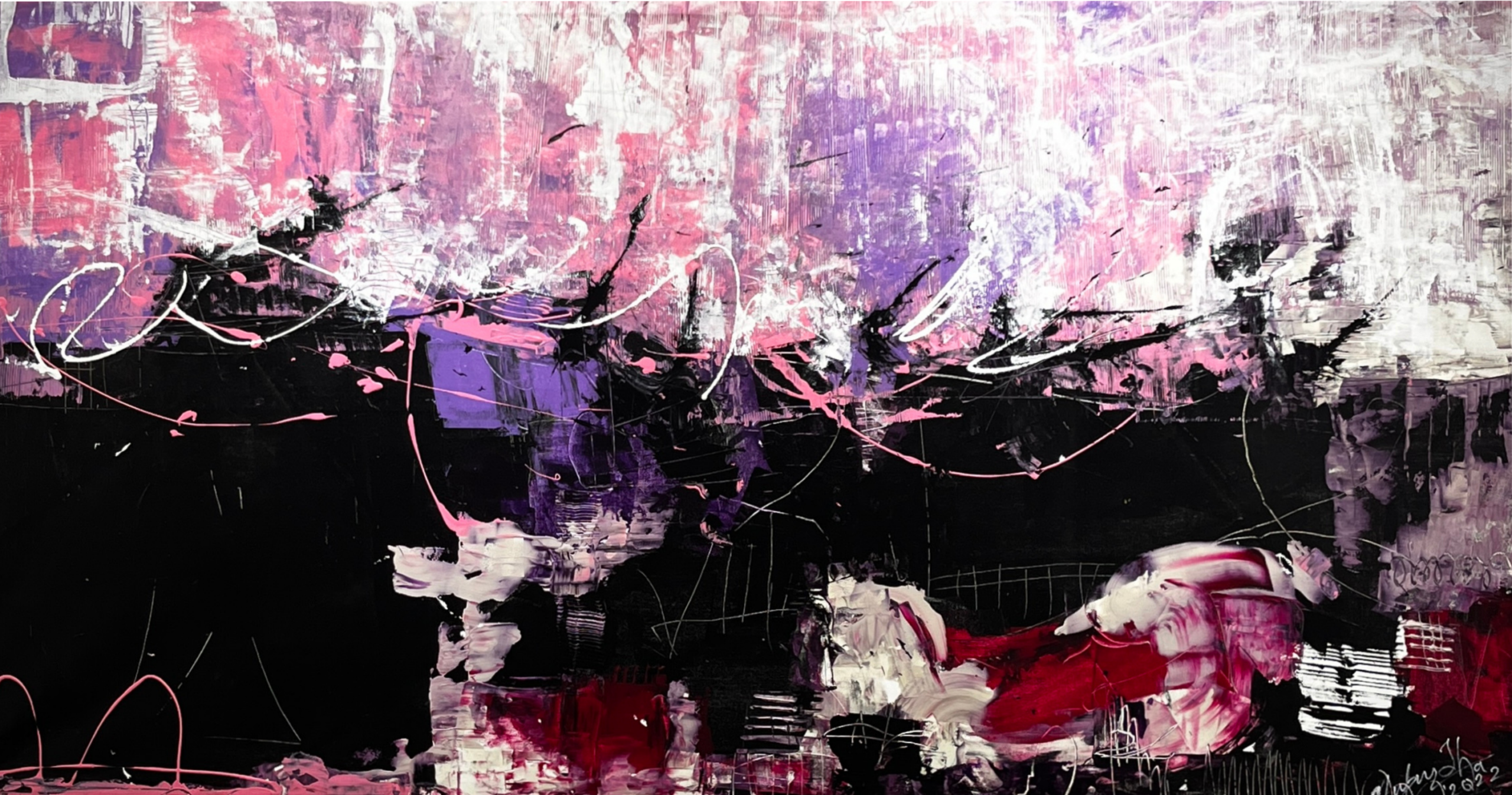 Dazzling Night, 200 x 100 cm · 2022 · Acrylic on Canvas