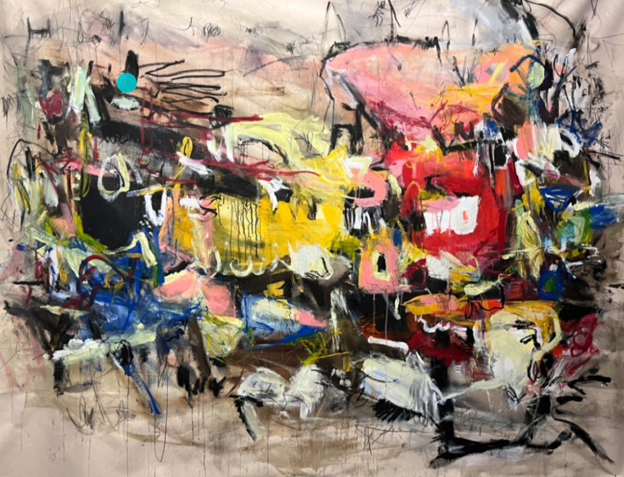 The Space Between Thought, 180 x 160 cm · 2025 · Acrylic on Canvas