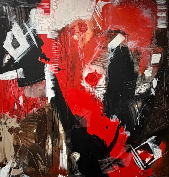 The Weight of Red painting