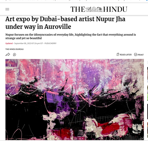The Hindu feature on Nupur Jha, 2023