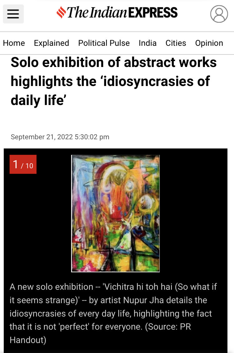 The Indian Express feature on Nupur Jha